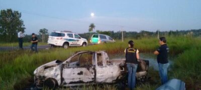 Policia identifica copro encontrado em veiculo incendiado em Bela Vista
