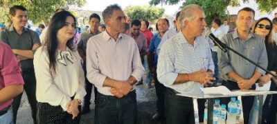 Mara Caseiro acompanha governador durante lançamento de obras em Glória de Dourados