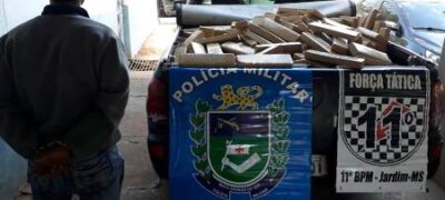 PM apreende mais de meia tonelada de maconha e recupera veículo furtado