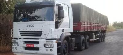PMA apreende carreta carregada com cigarros contrabandeados do Paraguai