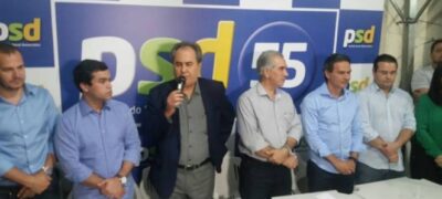 Reinaldo Azambuja recebe adesão do PSD do prefeito Marquinhos Trad
