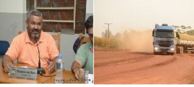 Vereador Hemerson Buiu pede caminhão Pipa para molhar Rota dos Caminhões