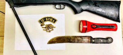 PMA evita caça ilegal ao prender  caçador com rifle e 15 munições