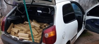 PM do distrito de Alto Caracol prende homem e adolescente transportando 255 kg de maconha e 7 kg de cocaína