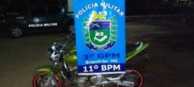 Polícia Militar do distrito de Boqueirão apreende motocicleta com sinal identificador de veículo automotor adulterado