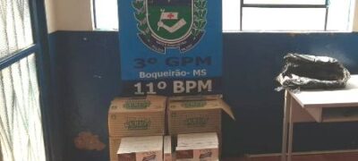 Polícia Militar do distrito de Boqueirão apreende cigarros contrabandeados