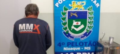 PM de Nioaque prende autor de furto em flagrante