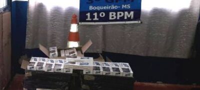 Polícia Militar do Distrito de Boqueirão apreende 260 pacotes de cigarros oriundos do Paraguai