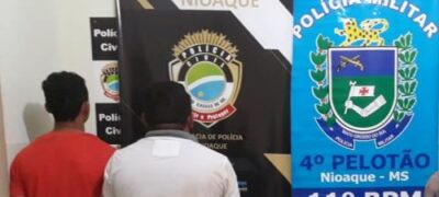 Polícia Militar de Nioaque, em conjunto com Polícia Civil, encaminha 4 pessoas à Delegacia, por Abigeato