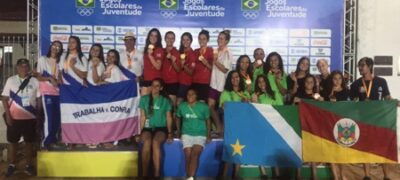 Natação do MS garante ouro no primeiro dia competição dos Jogos Escolares da Juventude