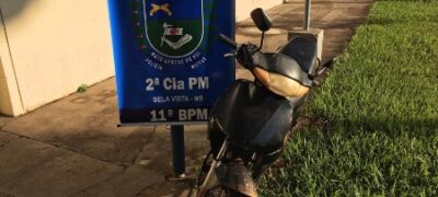 Polícia Militar de Bela Vista recupera motoneta furtada