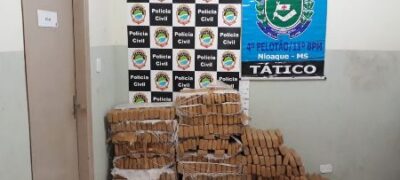Força Tática de Nioaque realiza apreensão de 370kg de maconha