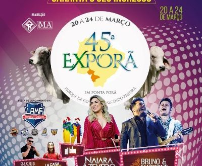 Mega shows marcará o evento da 45ª EXPORÃ 2019