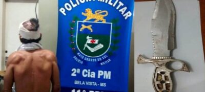 Policia Militar prende autor de Homicídio e Feminicídio na forma tentada em Bela Vista
