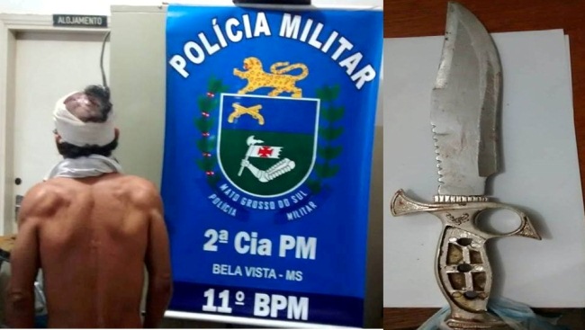 Policia Militar prende autor de Homicídio e Feminicídio na forma tentada em Bela Vista