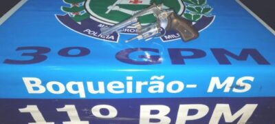Polícia Militar apreende arma de fogo durante policiamento no distrito de Boqueirão
