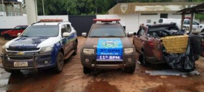 Em ação conjunta, equipes da Polícia Militar do distrito de Boqueirão e Jardim apreendem mais de uma tonelada de maconha