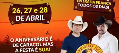 Prefeitura de Caracol divulga programação de aniversário