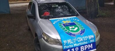 Polícia Militar recupera veículo roubado durante abordagem em Porto Murtinho