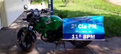 Polícia Militar em Bela Vista recupera motocicleta furtada em Caracol