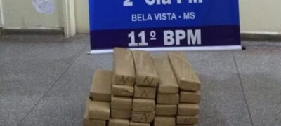 PM em Bela Vista apreende mais de 35 Kg de maconha, apreende adolescente e prende mulher por Tráfico de Drogas