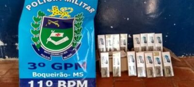 Polícia Militar apreende cigarros contrabandeados durante abordagem no distrito de Boqueirão