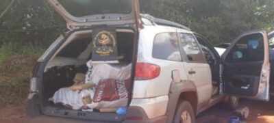 Motorista do tráfico causa acidente e abandona carro com maconha