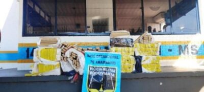 Traficante foge para milharal e abandona 537 kg de maconha