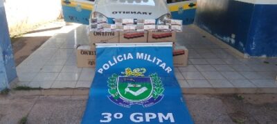 Polícia Militar apreende 200 pacotes de cigarros contrabandeados durante abordagem no distrito de Alto Caracol