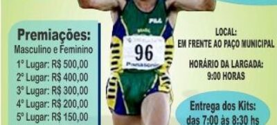 3ª Corrida Elenilson da Silva acontece dia 21 em Bela Vista