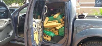Brasileiro é preso no Paraguai com 827 kg de maconha em caminhonete