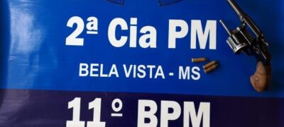 Polícia Militar apreende arma de fogo durante abordagem veicular em Bela Vista