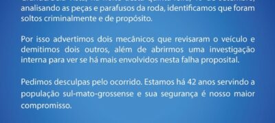 Comunicado: Cruzeiro do Sul