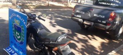 Polícia Militar em Nioaque recupera motocicleta furtada