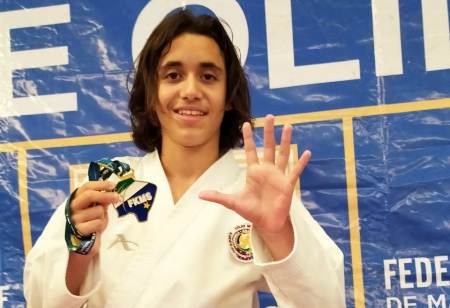 Enzo Bassiconquista o Penta Campeonato Estadual do MS na modalidade Kata