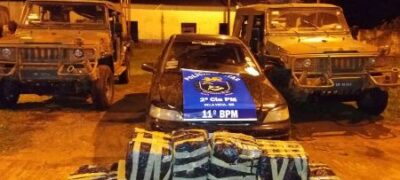 Polícia Militar, em apoio ao Exército Brasileiro, apreende 301 kg de maconha em Bela Vista