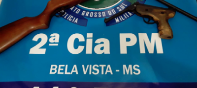 Polícia Militar apreende duas armas de fogo em assentamento rural de Bela Vista