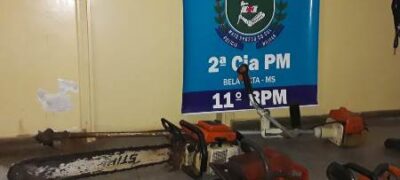Polícia Militar em Bela Vista prende suspeito de Furto e recupera equipamentos