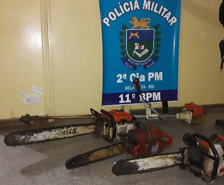 Polícia Militar em Bela Vista prende suspeito de Furto e recupera equipamentos