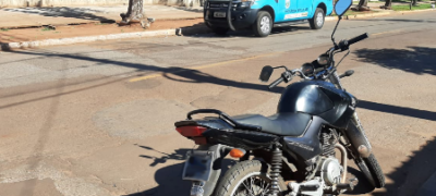 PM em Nioaque recupera motocicleta furtada antes do proprietário ter percebido o crime
