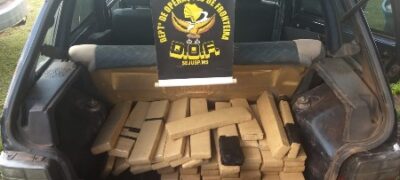 Veículo com maconha que seguia para Santa Catarina foi apreendido pelo DOF durante a Operação Hórus