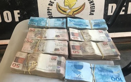 Quase cinquenta mil reais em espécie foram apreendidos pelo DOF durante a Operação Hórus