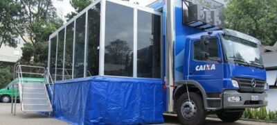 Caminhão da Caixa chega a Bela Vista para apoio ao auxílio emergencial