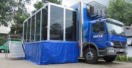 Caminhão da Caixa chega a Bela Vista para apoio ao auxílio emergencial