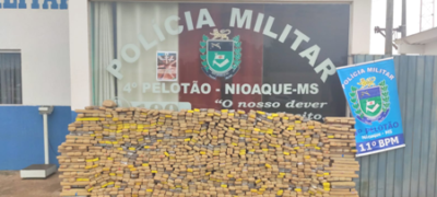Polícia Militar apreende um veículo com mais de uma tonelada de droga em Nioaque