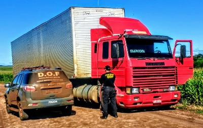 Carreta tomada em assalto no Mato Grosso foi recuperada pelo DOF durante a Operação Hórus
