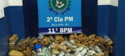 PM em Bela Vista prende mulher por Tráfico de Drogas e Abandono de Incapaz, apreende dois veículos utilizados a serviço do crime e mais de 300 kg de entorpecentes
