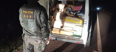 Veículo com mais de mil e duzentos quilos de maconha que seguia para São Paulo foi apreendido pelo DOF durante a Operação Hórus