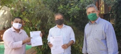 Em audiência com senador Nelsinho Trad, vereadores Xetinho Takeshi e Marquinhos Lino solicitam 2 milhões de reais para asfalto no Primavera e Costa e Silva