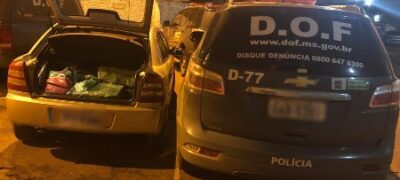 Veículo com mais de 200 quilos de maconha foi apreendido pelo DOF